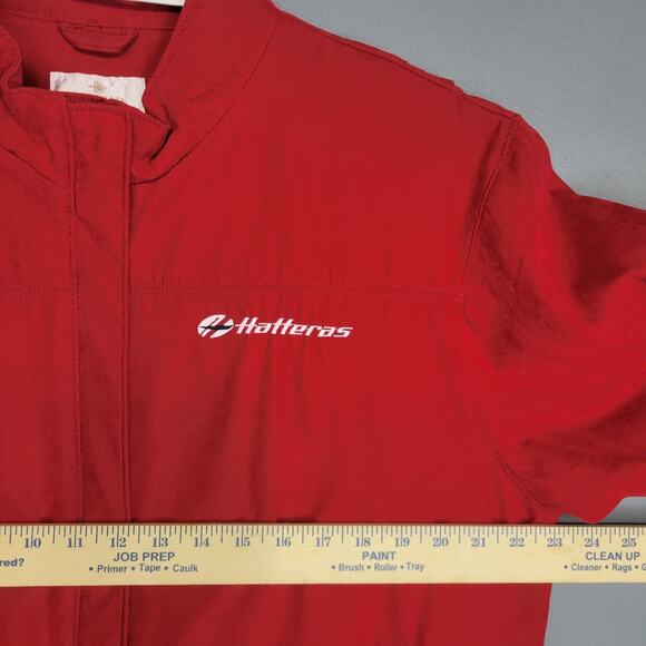 Antigua Boat Jacket Hatteras Island Yachts Gear Womens XL Red Mock Neck Zip - Picture 12 of 15